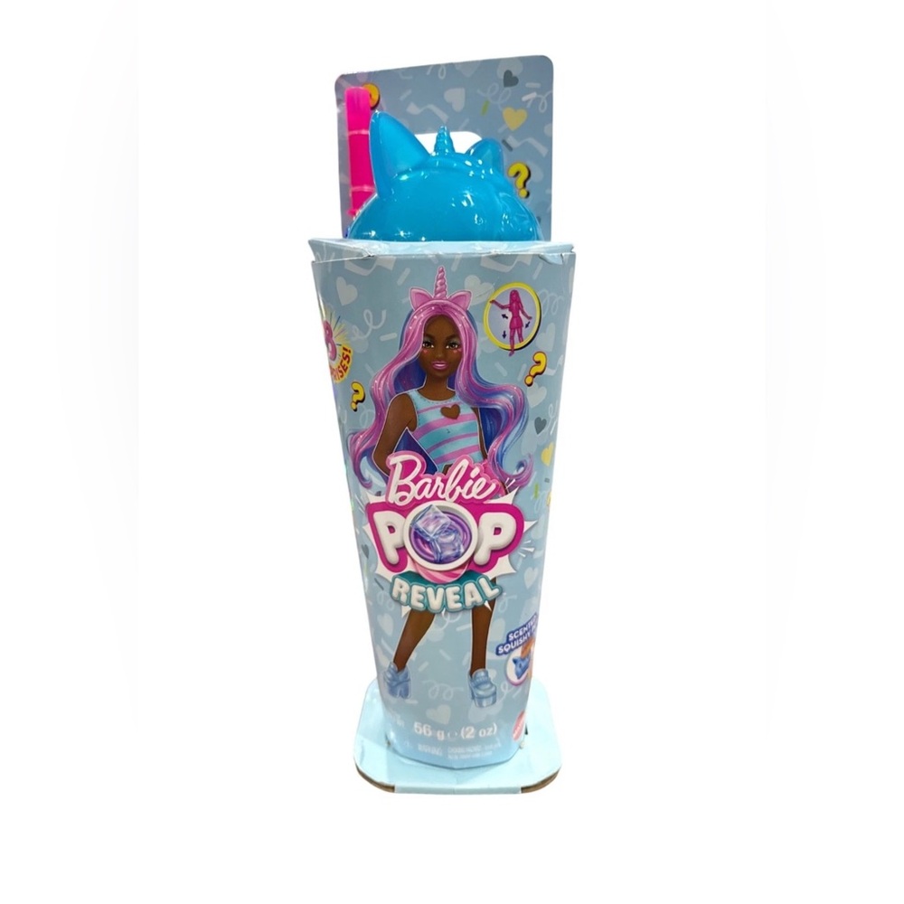 Barbie Pop Reveal 8 Surprises Blue Unicorn-Themed Toy With Accessories & Scented